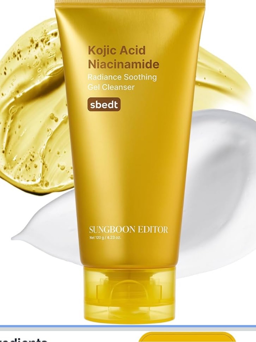 Sungboon Editor Kojic acid Niacinamine Radiance Soothing Gel Cleanser - 4.23 oz